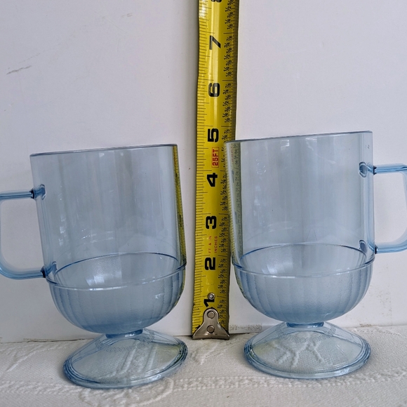 Vtg Rare Tupperware #1633 Preludio Blue Acrylic Serving Tray & 4 Stackab… - Picture 12 of 12